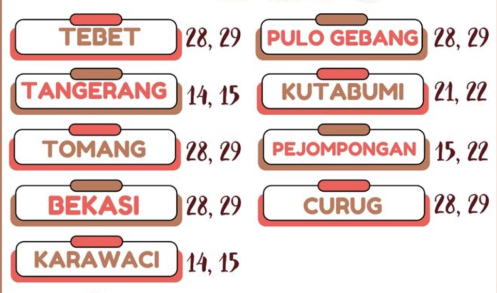 Jadwal MRT Januari 2023